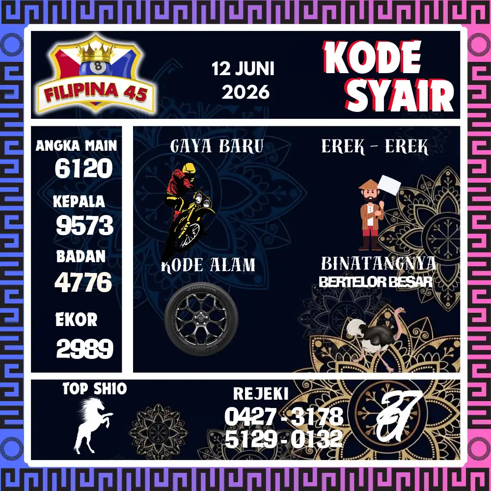 Kode Syair Filipina45  Pools - Juni 2026
