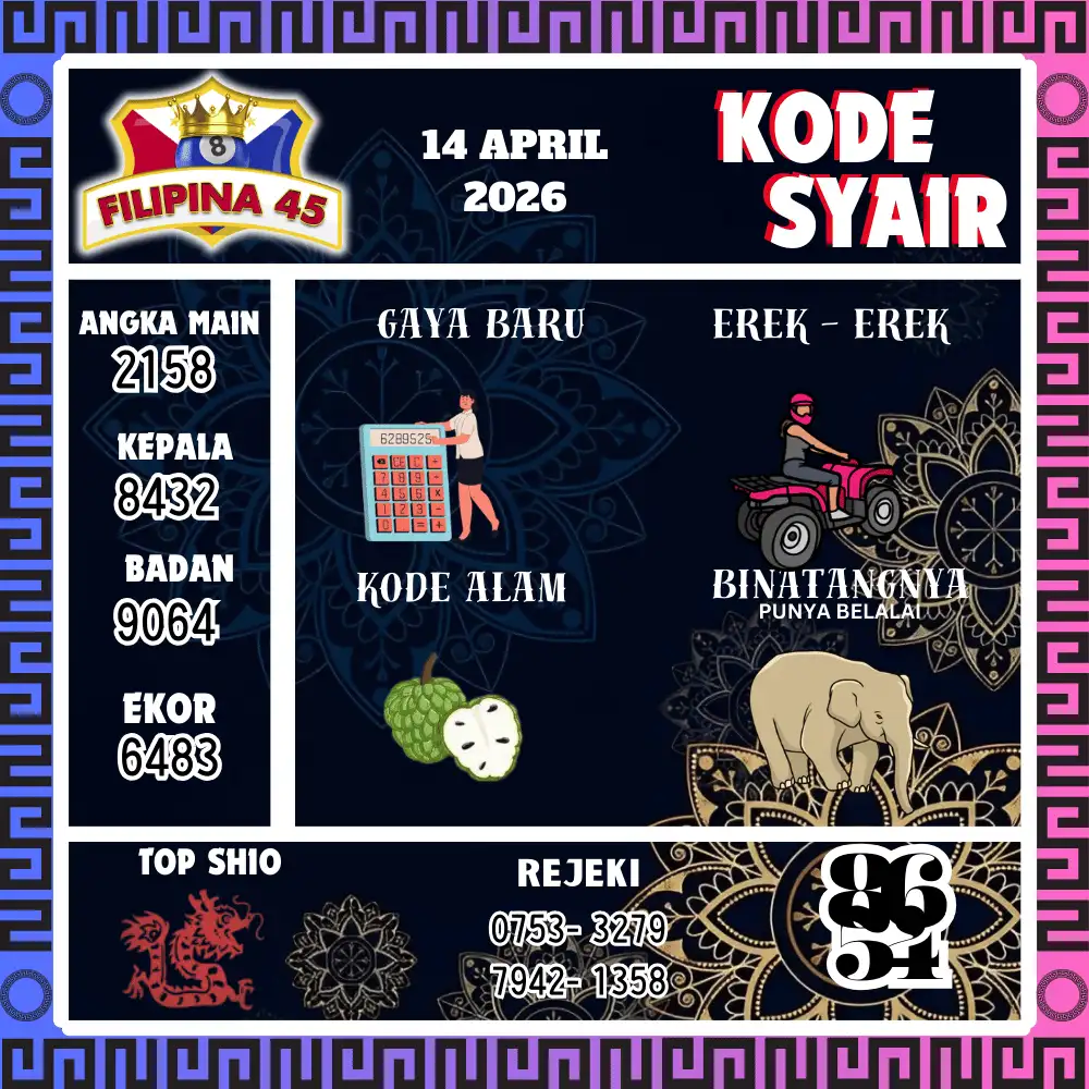 Kode Syair Filipina45  Pools - April 2026

