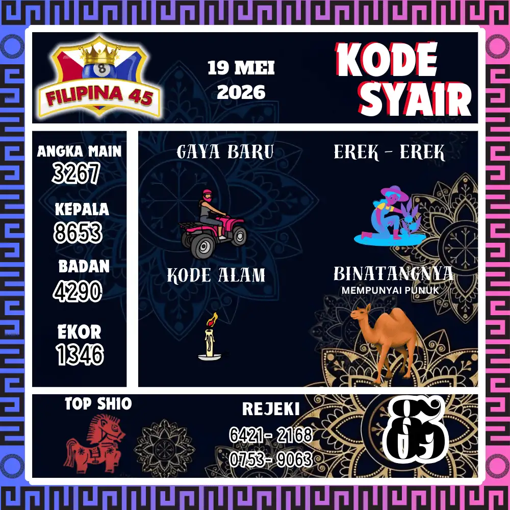 Kode Syair Filipina45  Pools - Mei 2026
