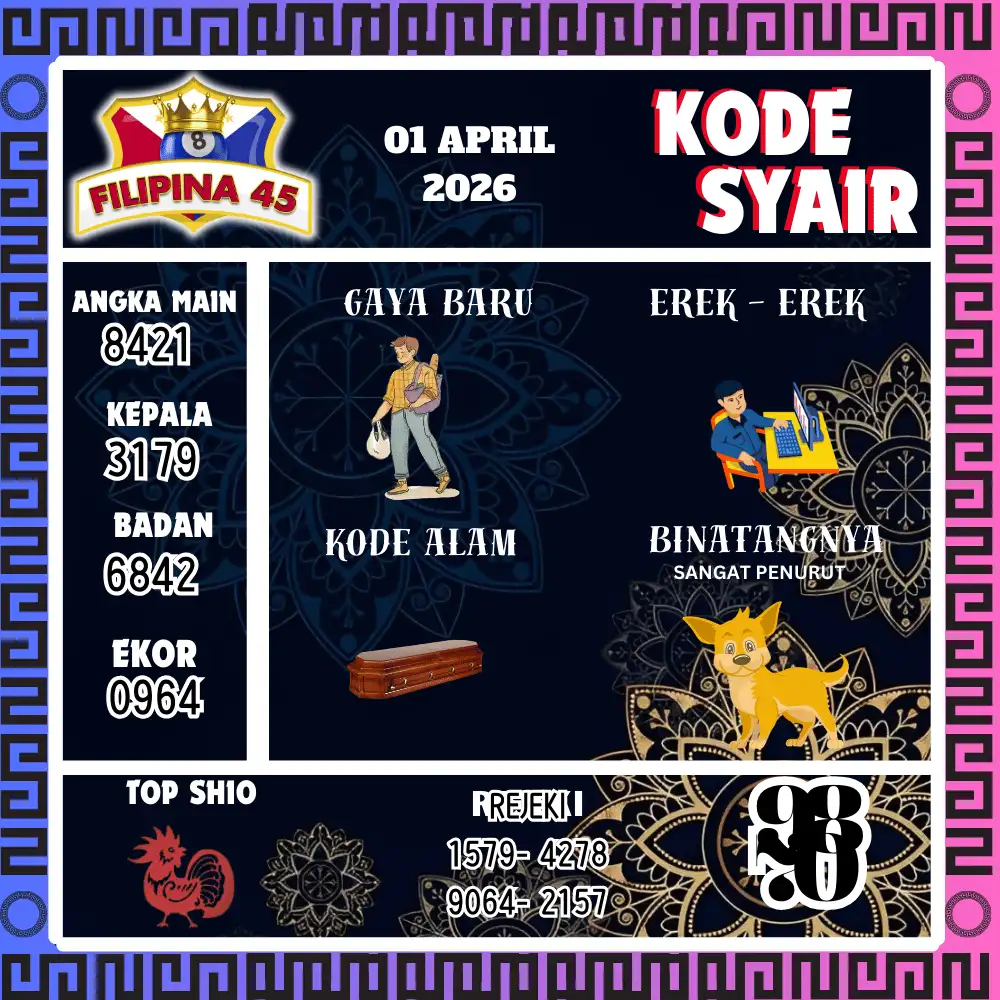 Kode Syair Filipina45  Pools - April 2026

