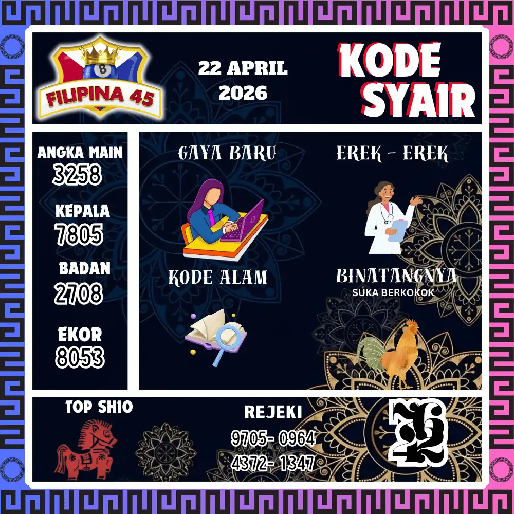 Kode Syair Filipina45  Pools - April 2026

