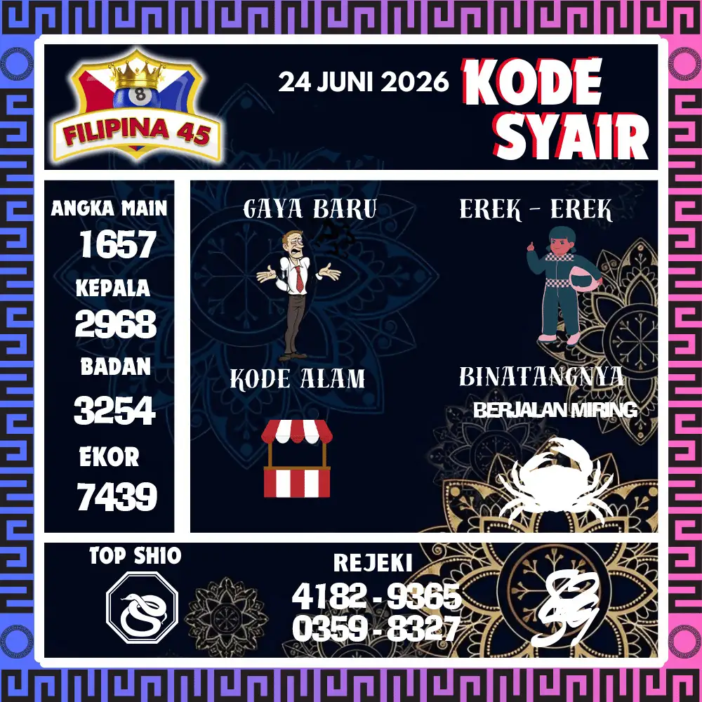 Kode Syair Filipina45  Pools - Juni 2026
