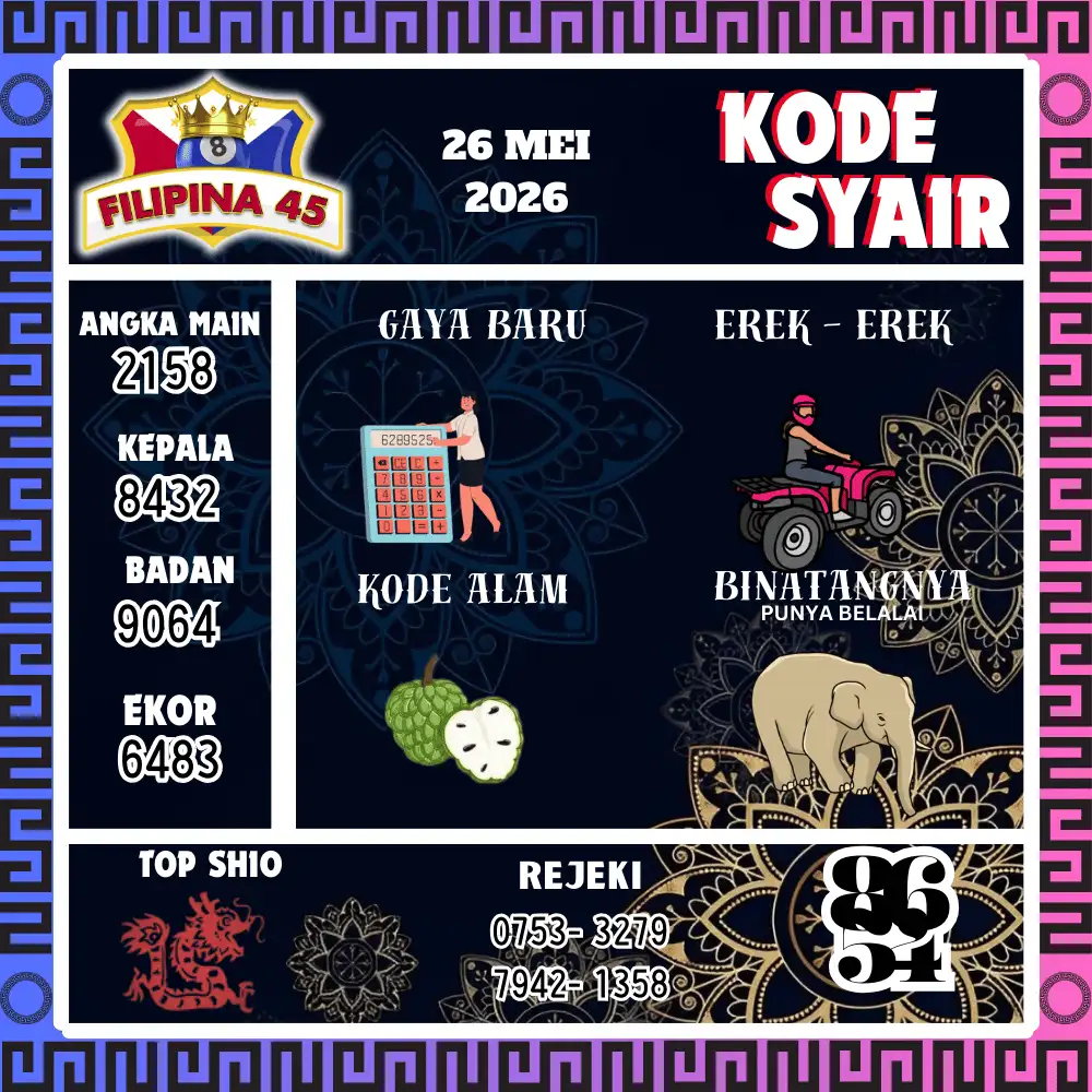Kode Syair Filipina45  Pools - Mei 2026
