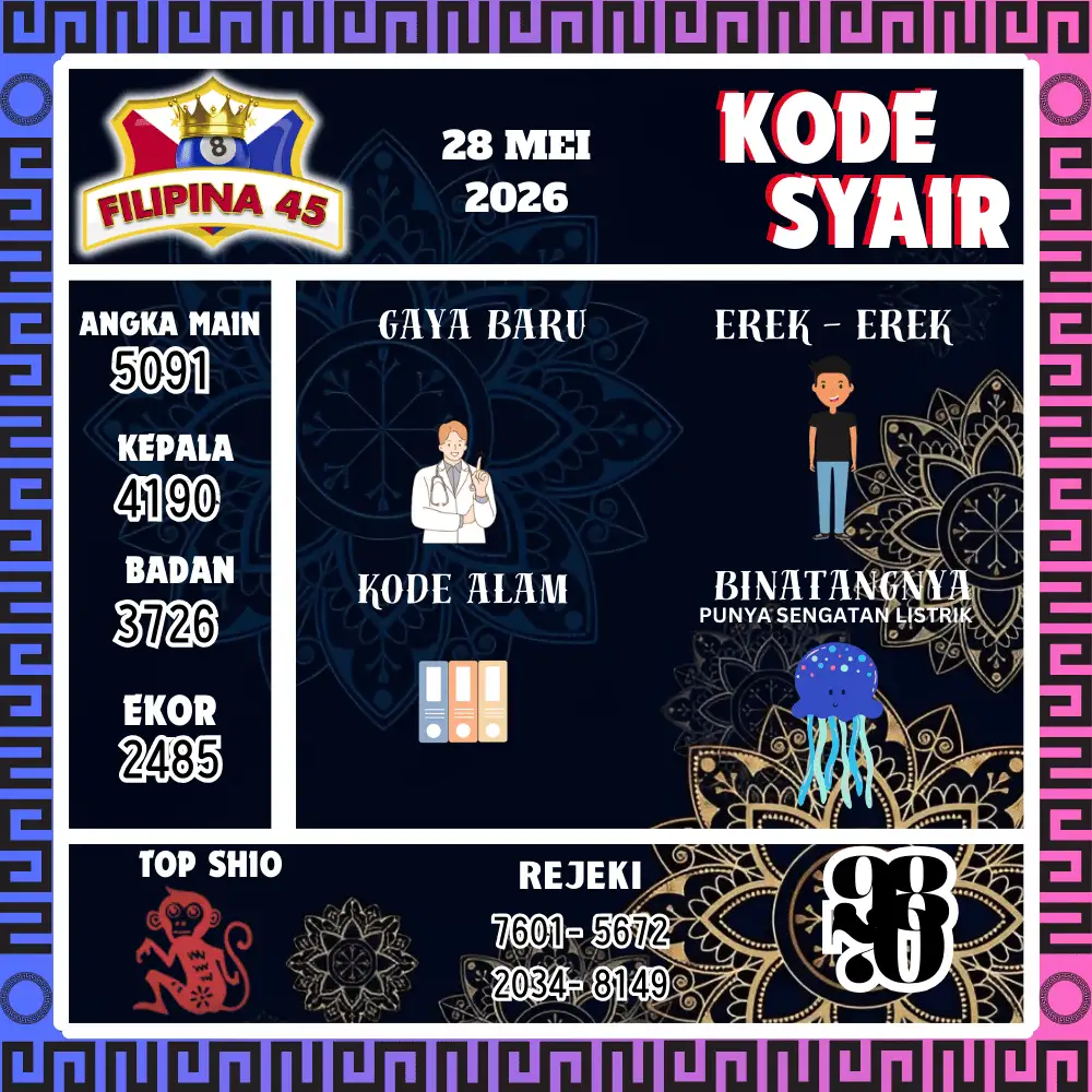 Kode Syair Filipina45  Pools - Mei 2026
