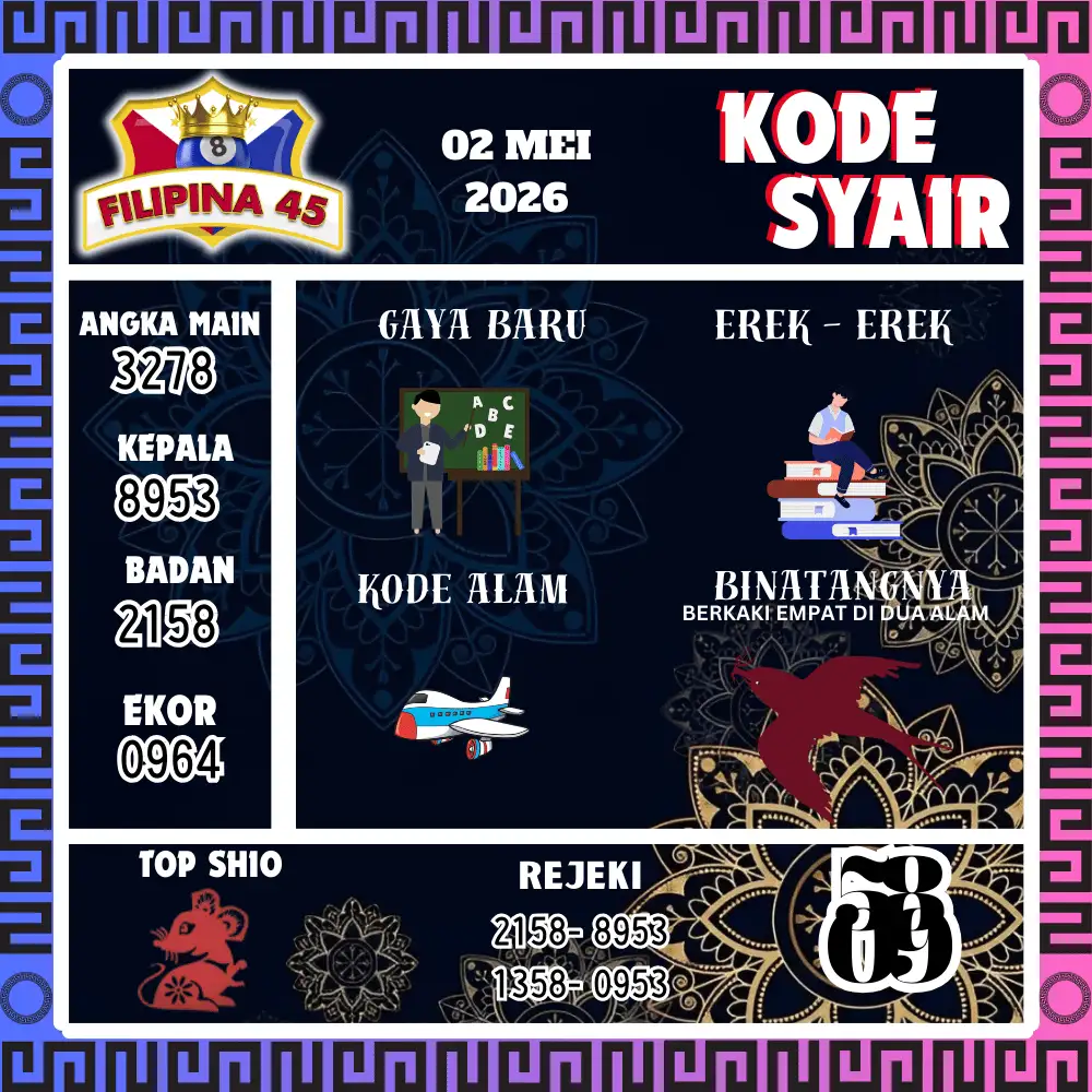 Kode Syair Filipina45  Pools - Mei 2026
