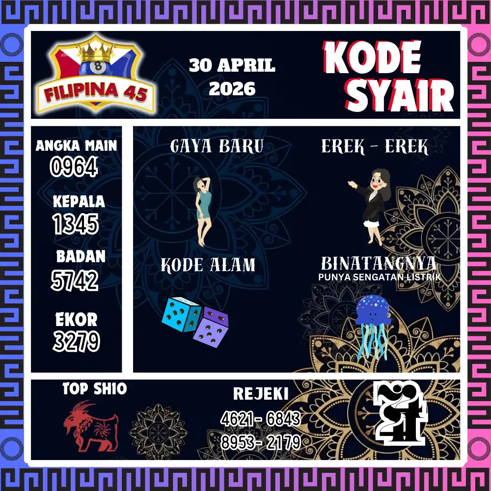 Kode Syair Filipina45  Pools - April 2026

