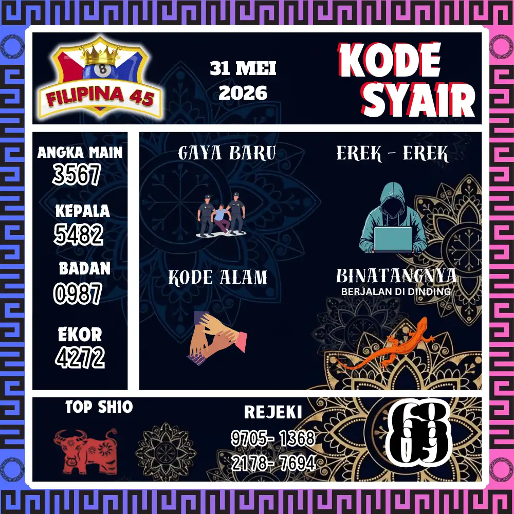 Kode Syair Filipina45  Pools - Mei 2026
