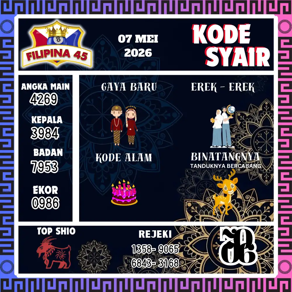 Kode Syair Filipina45  Pools - Mei 2026
