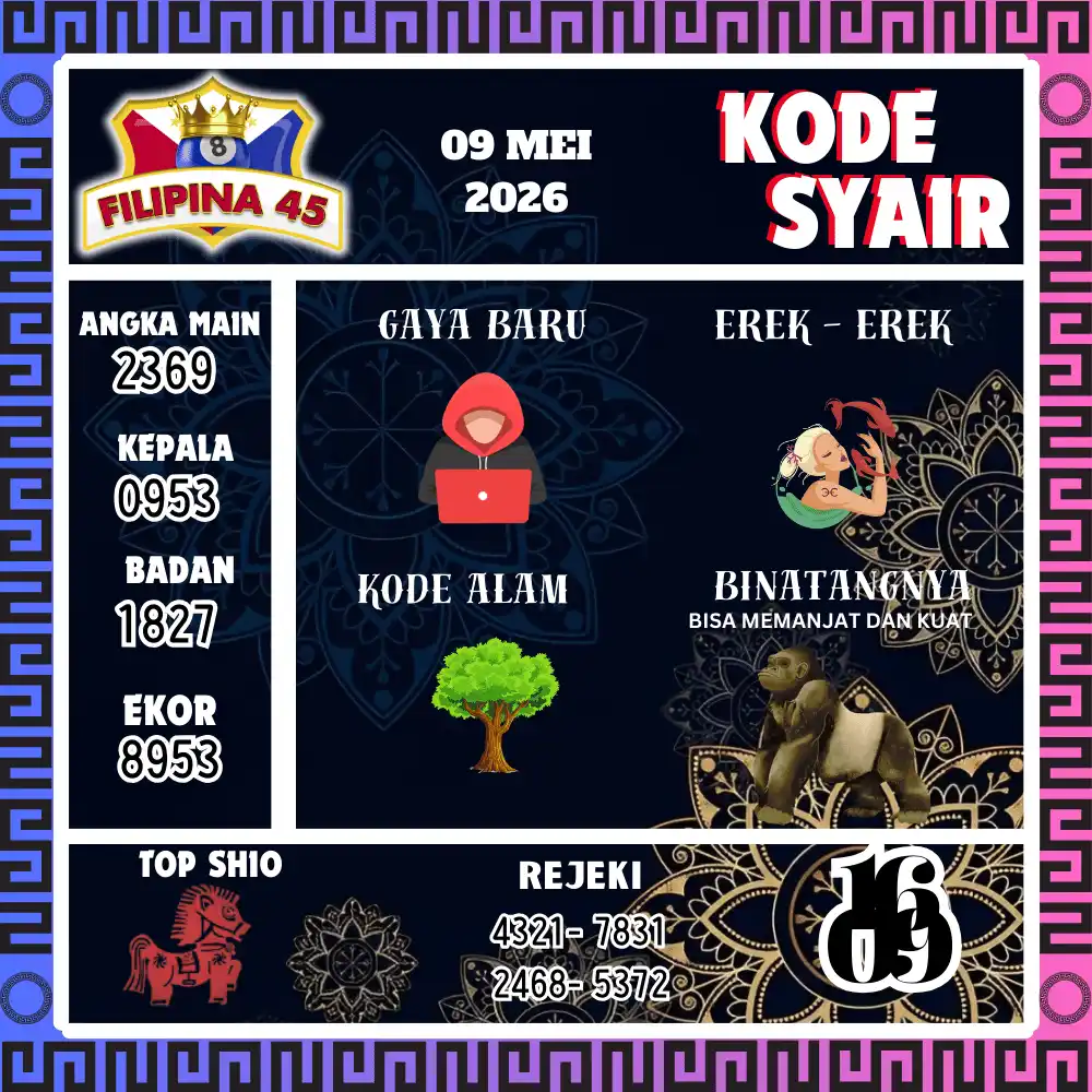 Kode Syair Filipina45  Pools - Mei 2026
