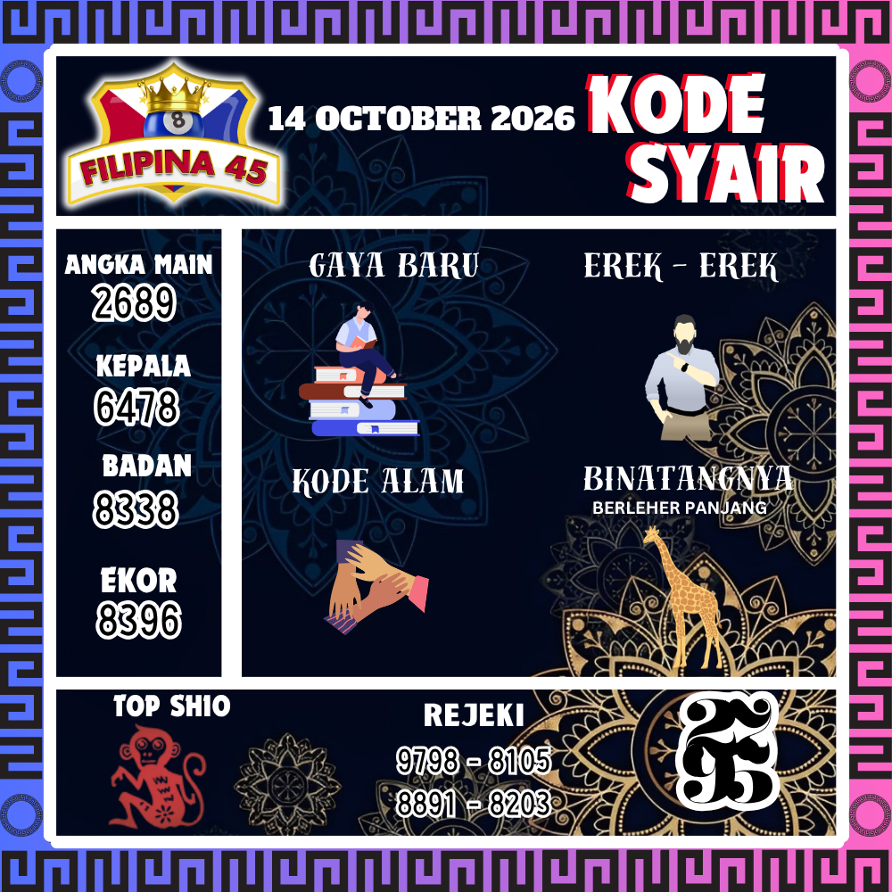 Kode Syair Filipina45 Pools 14 Oktober 2026
