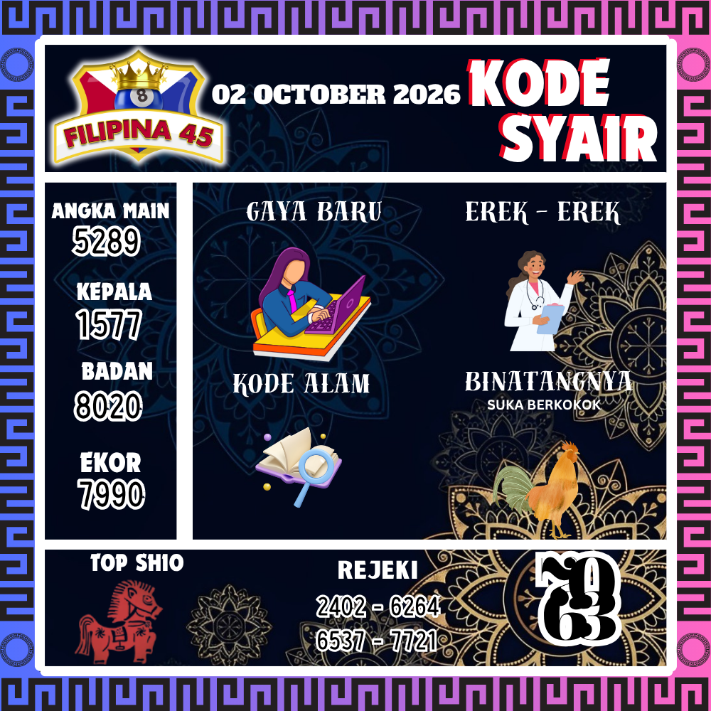 Kode Syair Filipina45 Pools 02 Oktober 2026
