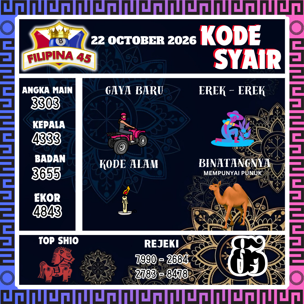 Kode Syair Filipina45 Pools 22 Oktober 2026